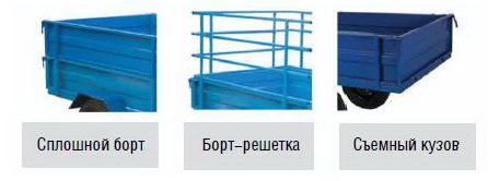 Возможна дополнительная установка: сплошной борт, борт-решетка, съемный кузов. Возможна дополнительная установка: сплошной борт, борт-решетка, съемный кузов.