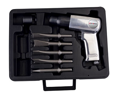 Пневмозубило BM-2711PSR ударное с набором насадок