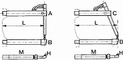 Нижнее изогнутое плечо 190мм (тип D) для клещей 3321, 3322 - TECNA 4853