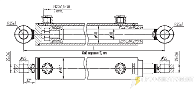 Гидроцилиндр МС50/30х200-3(4).22(435)