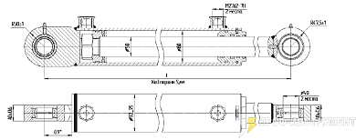 Гидроцилиндр МС80/50х280-3(4).11(645)