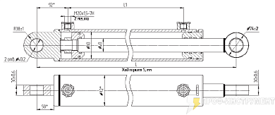 Гидроцилиндр МC80/40х500-3(4).22(800)